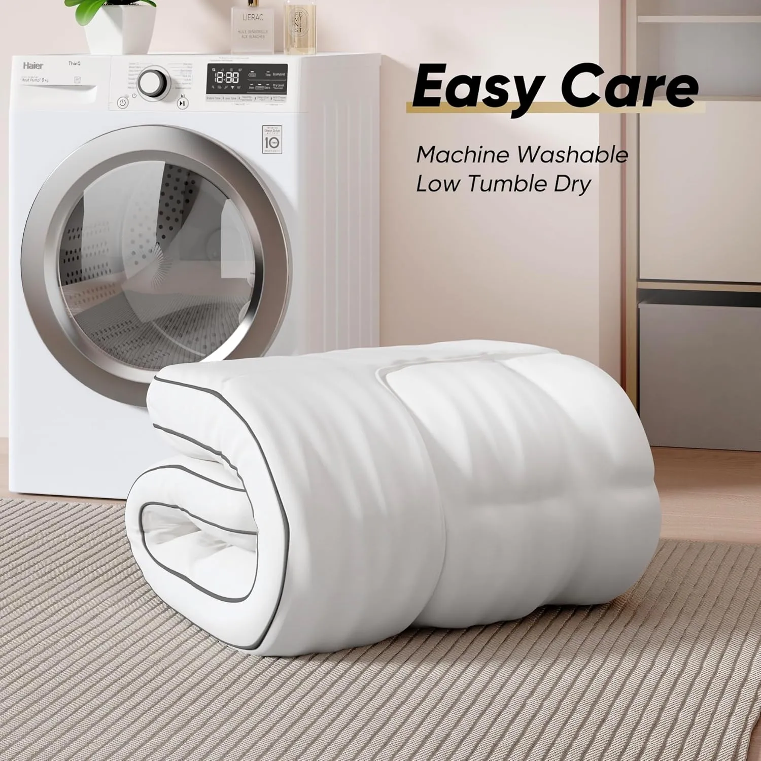 Twin XL Mattress Topper, 39x80 inch, Pillow Top, Washable, White