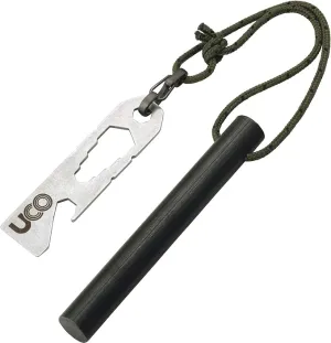 UCO Titan Fire striker Ferro Rod Fire Starting Survival Tool with Tether and Multitool, 20,000  Strikes