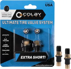 Ultimate Permanent Tire Valve Stem Replacement System | Valve Stem Short | No Need to Remove Tire | Tire Valve Stem Kit Made in USA from Quality 360 Brass Components