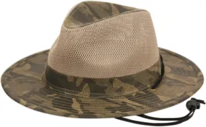 Unisex Safari Sun Bucket Hat with Breathable Mesh Crown