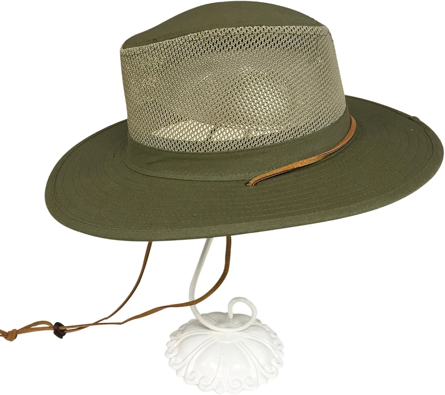Unisex Safari Sun Bucket Hat with Breathable Mesh Crown