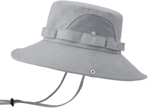 Unisex Summer Sun Visor Bucket Hat Cotton Wide Brim Breathable Sun Hat Outdoor Foldable Mesh Panama Boonie Cap
