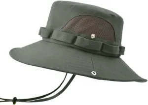 Unisex Summer Sun Visor Bucket Hat Cotton Wide Brim Breathable Sun Hat Outdoor Foldable Mesh Panama Boonie Cap
