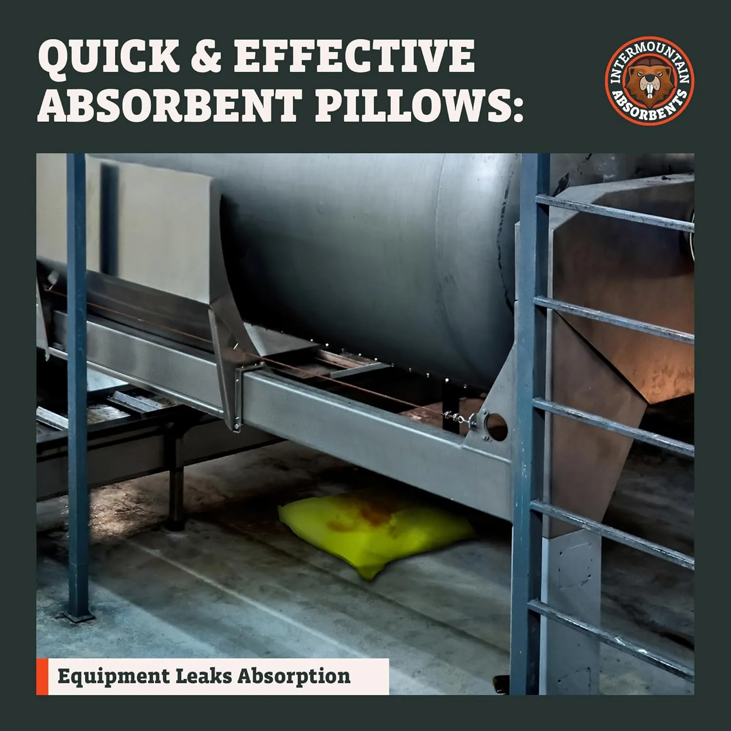 Universal Absorbent Pillows Hazmat - 9"x15" Water & Oil Absorbent Pillows for Spill Kits, Hydrocarbon & Oil Spill Containment, Flood Cleanup, Spill Containment (8 Per Box)