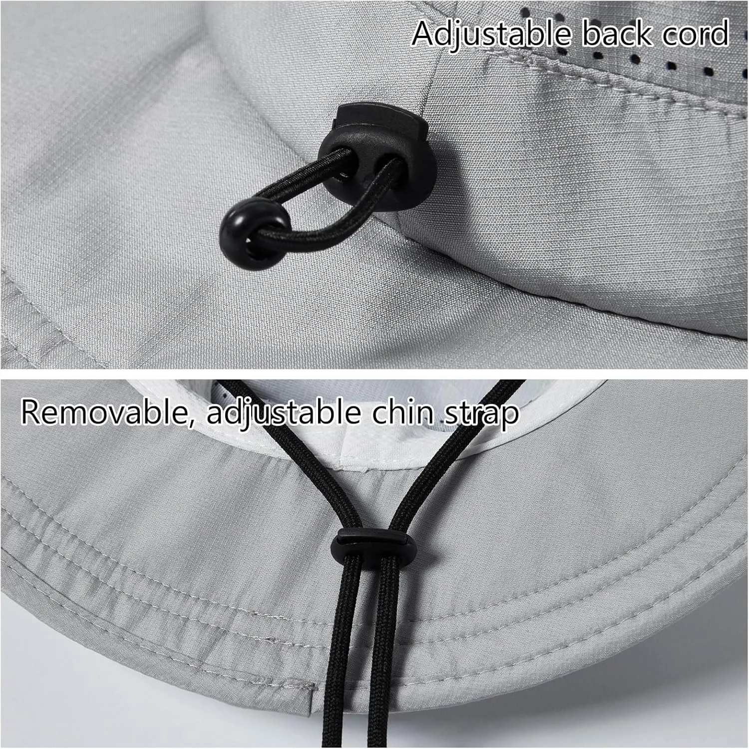 UPF 50  Bucket Sun Hat with Laser Perforated Mesh Cooling Adjustable Breathable Lightweight for Outdoor Men Women