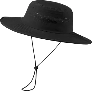 UPF 50  Foldable Brim Water-Resistant Sun Bucket Hat with Laser Perforated Mesh Adjustable for Men Women Outdoor