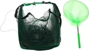 UPKOCH 2 Sets Collapsible Fish Trap Minnow Bucket Portable Fishing Net for Catching Fish Shrimp EEL and Lobster for Freshwater Saltwater