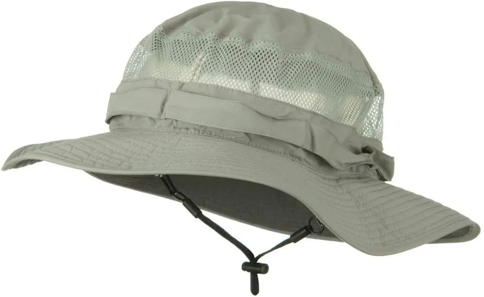 UV 50  Side Mesh Talson Bucket Hat - Grey (2XL-3XL)
