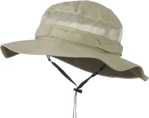 UV 50  Side Mesh Talson Bucket Hat - Khaki (XL-2XL)