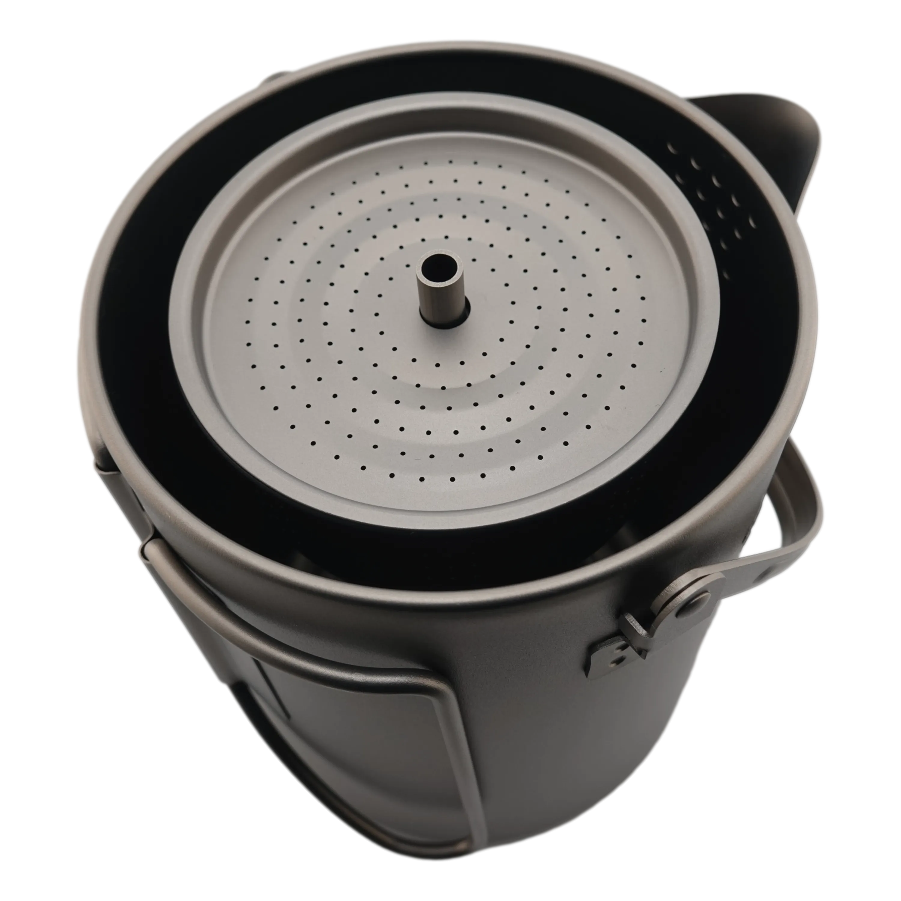 Valtcan Titanium Percolator Coffee Maker Pot 1.5L Filter Brew Ultralight Weight Kettle Camping Kettle 50.7 oz Capacity  395g