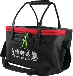 VANZACK Thickened Fishing Tackle Storage Folding Waterproof Bucket Comfortable Grip Long Rope for Live Baits for Camping