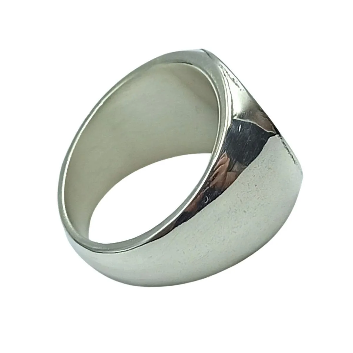 Vegvisir in Futhark runes silver ring