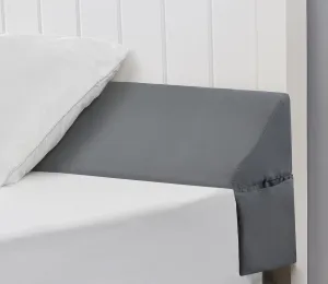 Vekkia Queen Bed Wedge Pillow/Headboard Pillow/Foam Mattress Wedge,Bed Gap Filler to Close Gap (0-3.5") Between Headboard and Mattress Queen（Gray）