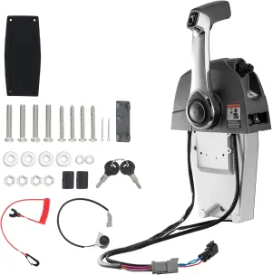 VEVOR Boat Throttle Control, 5006186 Top-Mounted Outboard Remote Control Box for Evinrude Johnson, Marine Throttle Control Box with Power Trim Switch and Lanyard