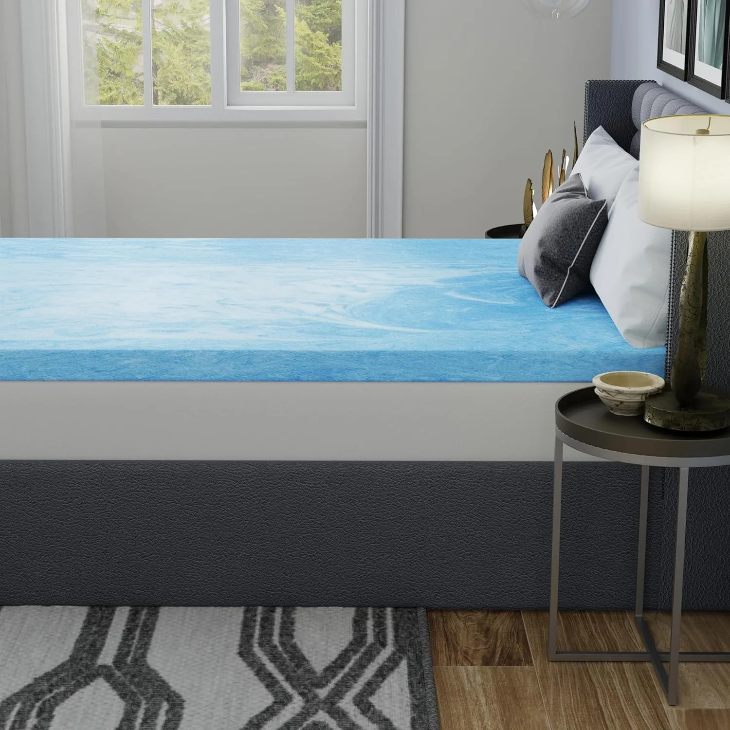Vibe 3” Gel Swirl Memory Foam Mattress Topper, King
