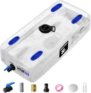 Water Storage Bladder, Portable Water Tank, Transparent and Foldable with 4 Types of Interface Accessories, Suitable for Gardens,