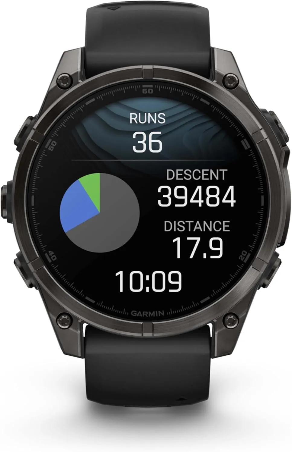Wearable4U Garmin Fenix 8 – 47 mm, AMOLED Sapphire Multisport GPS Smartwatch,Carbon Gray DLC Titanium with Black/Pebble Gray Silicone, Built-in LED Flashlight Black Earbuds Bundle