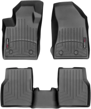 WeatherTech Custom Fit FloorLiners for Jeep Compass - 1st & 2nd Row (441205-1-2), Black