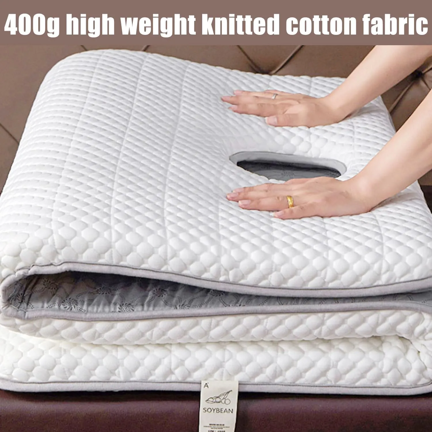 White/a(s),70 * 185cm,LDLCYCN High Density Sponge Massage Table Topper Thicken 7Cm(2.8In) Lash Bed Topper with Elastic Band Non-Slip Spa Bed Pad Massage Accessories Square/Round/Trapezoidal Head