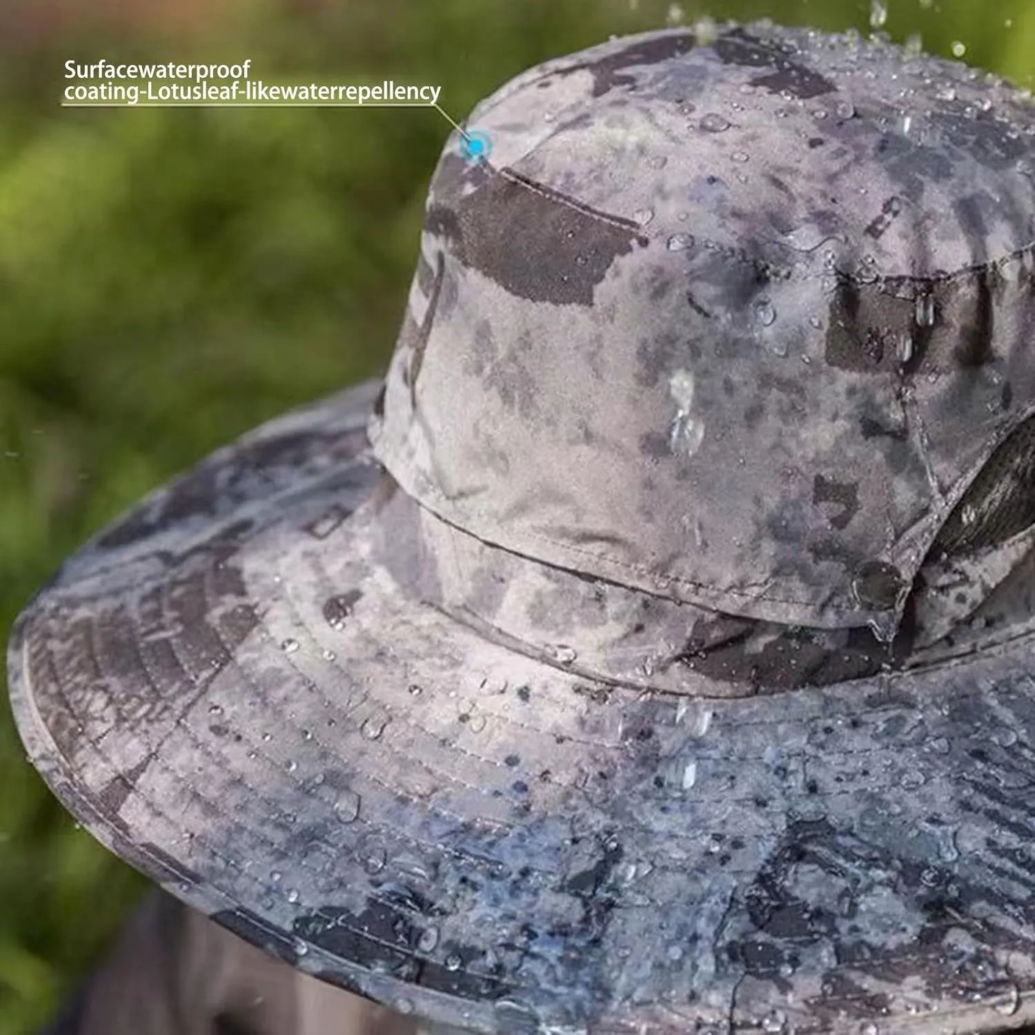 Wide Brim Fan Hat Solar Powered, UPF 50  Solar Power Fan Bucket Hats for Outdoor Fishing Camping Hiking Beach