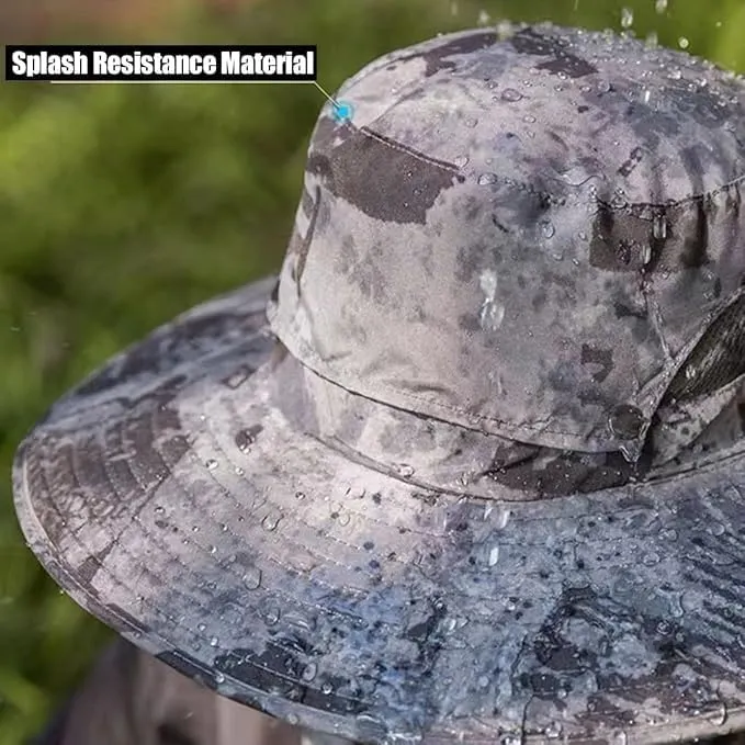 Wide Brim Solar Fan Hat, Solar Powered Fan Hat, Sun Bucket Fishing Hats with 2 Solar Fan UPF 50  Outdoor