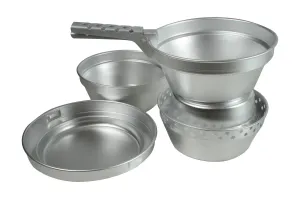 WILDTRAK Aluminium Camping Cook Set with Alcohol Burner