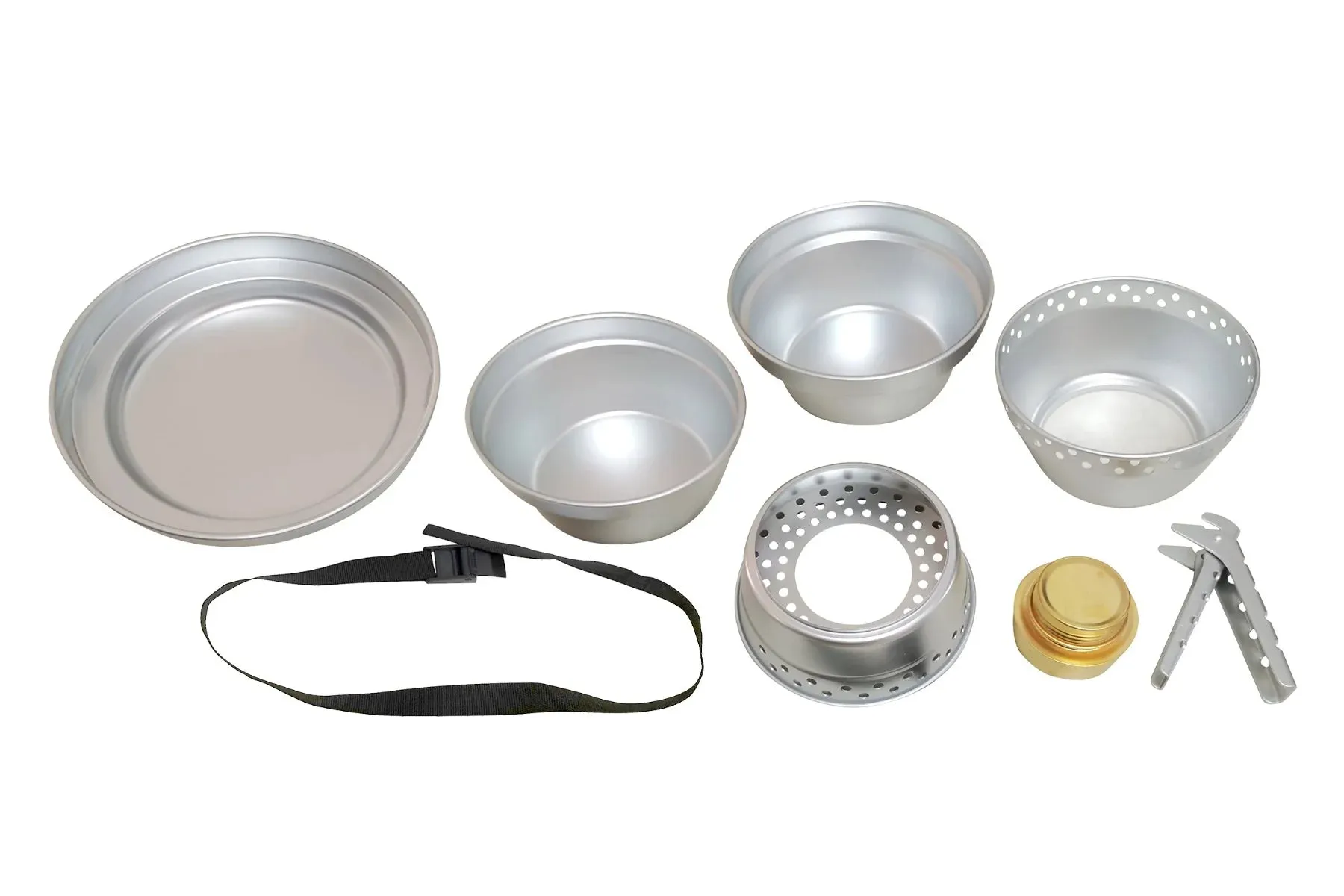 WILDTRAK Aluminium Camping Cook Set with Alcohol Burner