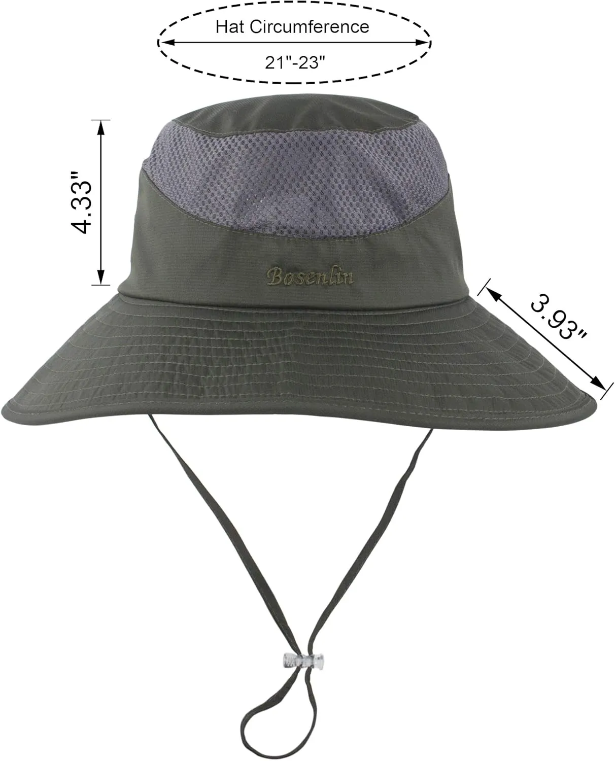Womens Ponytail Sun Hat Summer Wide Brim Outdoor UV Protection Mesh Bucket Cap for Beach Fishing Gardening