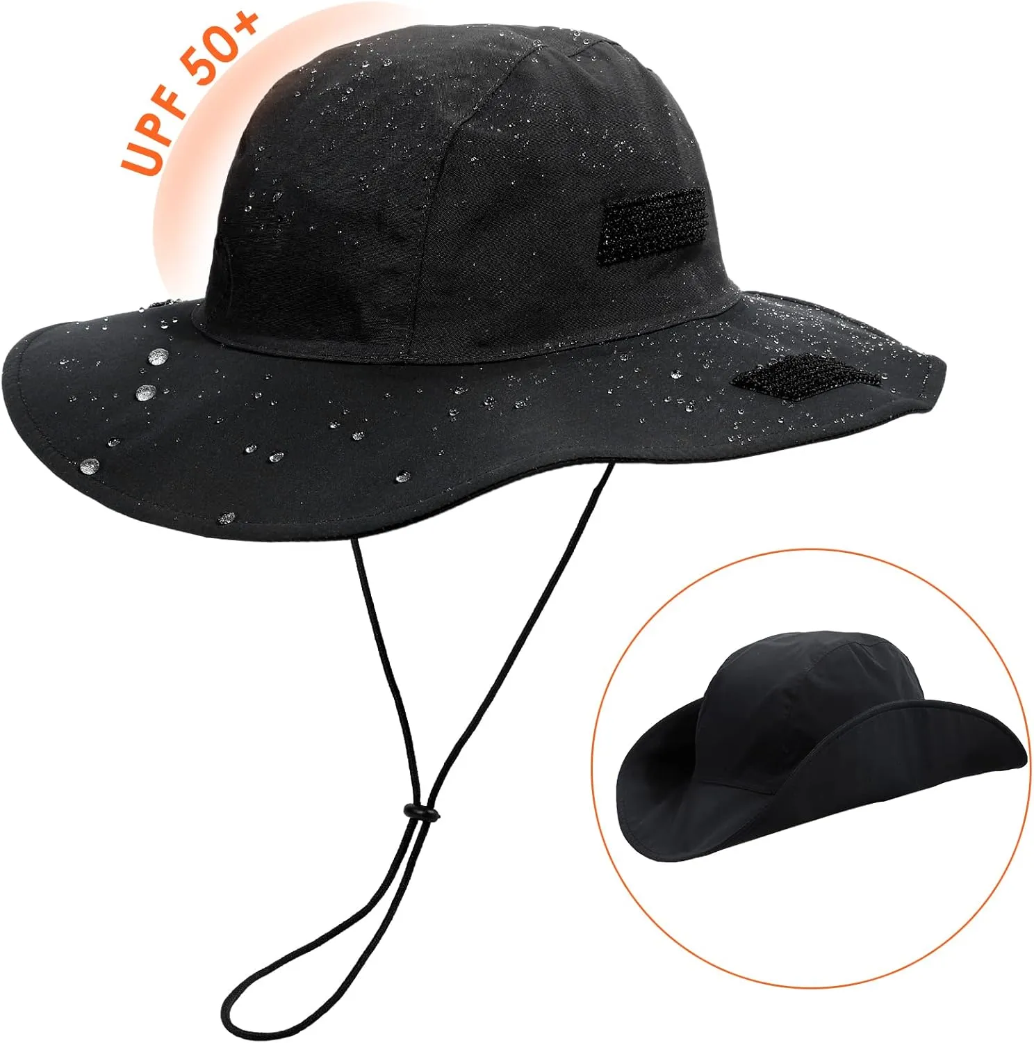Womens Winter Waterproof Bucket Hat Warm Fleece Lined Rain Hat UPF50  Mens Outdoor Adventure Research Hiking Safari Cap
