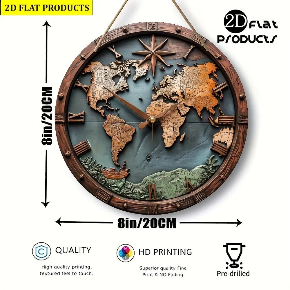 Wooden World Map Wall Art- HMT25HD