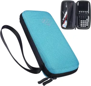 XBERSTAR Hard EVA Shockproof Carry Case Bag Pouch for Texas Instruments TI-84 Plus CE/Color TI-83 Plus,TI-89 Titanium, HP 50G Graphing, Scientific Financial Calculators (Blue) …
