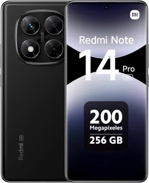 Xiaomi Redmi Note 14 Pro 5G   4G LTE (for Tmobile Mint Tello & Global) (256GB   8GB) NFC 6.67" 120Hz 200MP Pro AI Camera Model 24090RA29G Unlocked Dual Sim (Midnight Black)