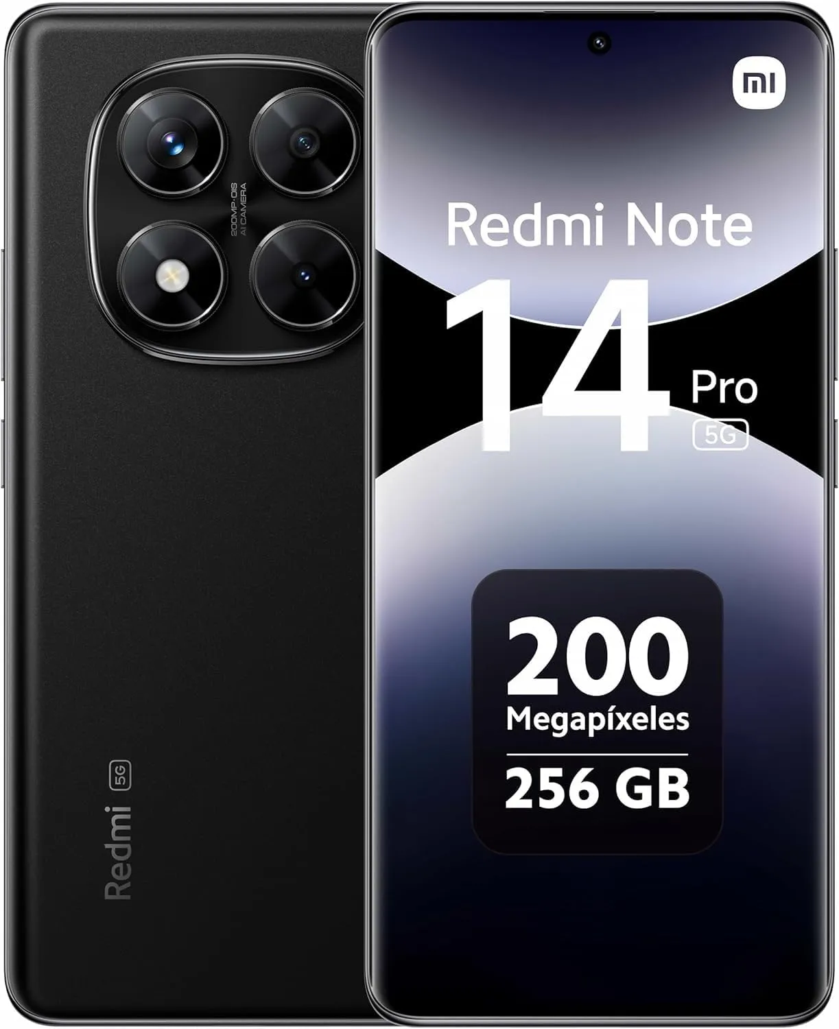 Xiaomi Redmi Note 14 Pro 5G   4G LTE (for Tmobile Mint Tello & Global) (256GB   8GB) NFC 6.67" 120Hz 200MP Pro AI Camera Model 24090RA29G Unlocked Dual Sim (Midnight Black)