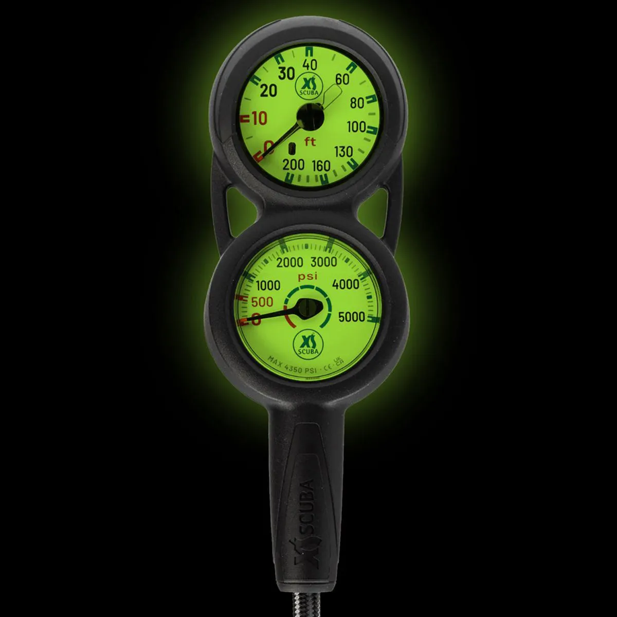 XS Scuba QuikVu Pressure, Depth Gauge & Compass