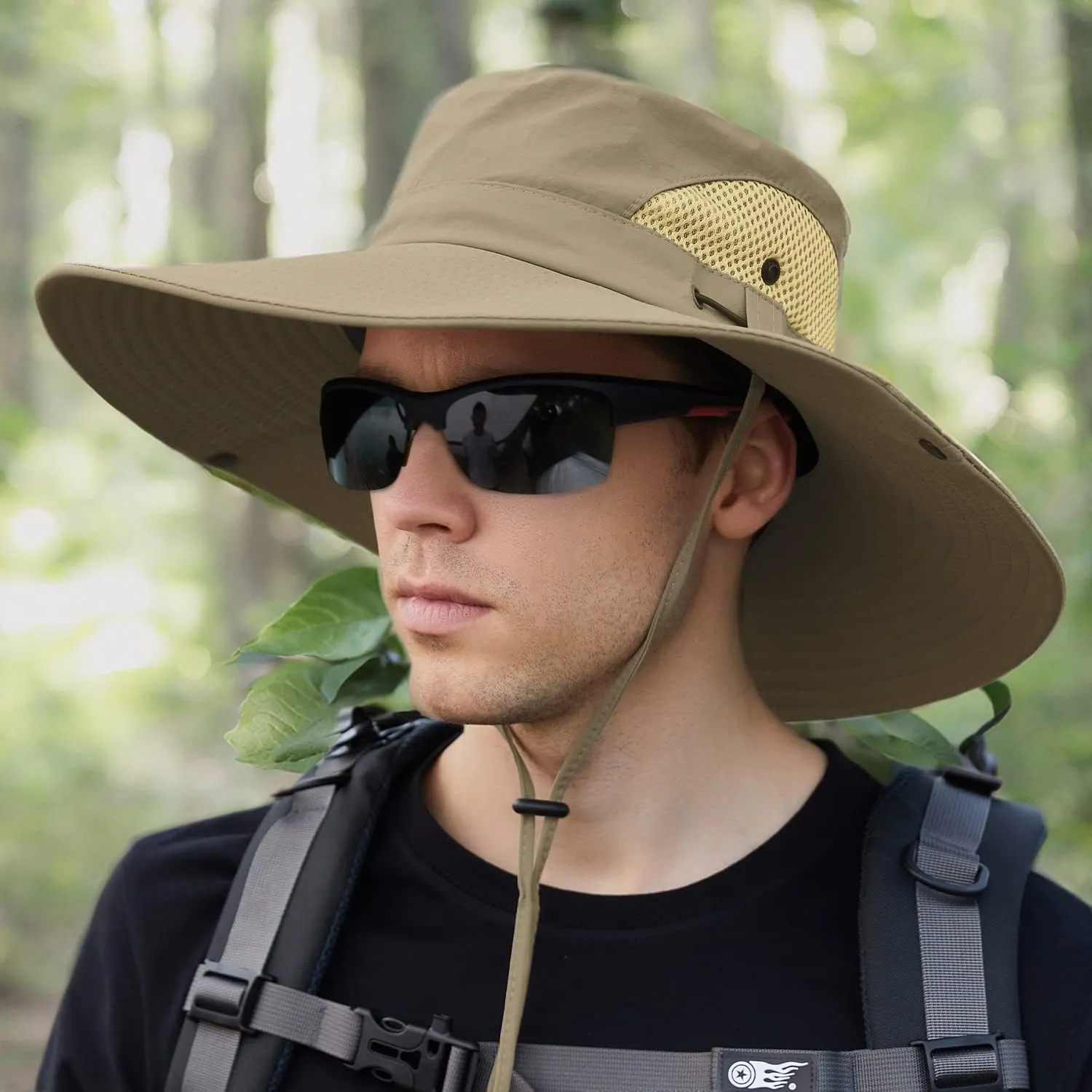 【XXL Oversize &Wide Brim】 Sun Hats for Men【UPF 50  & Waterproof】 Fishing-Hat Boonie Bucket for Hiking Safari Beach Garden