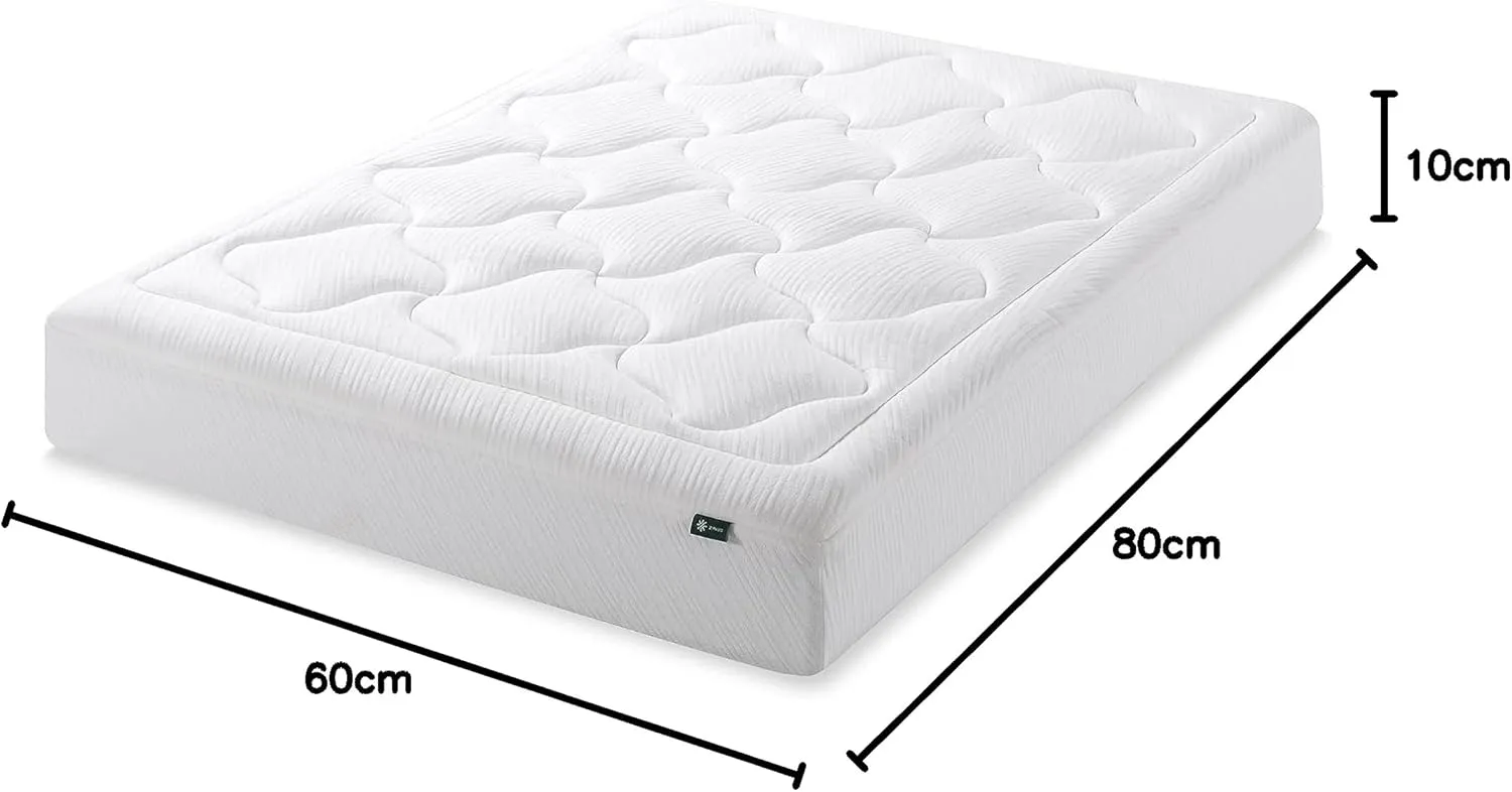 ZINUS 10 Inch Cloud Memory Foam Mattress, Queen, Fiberglass Free, Pressure Relieving, Mattress in A Box, CertiPUR-US Certified, White