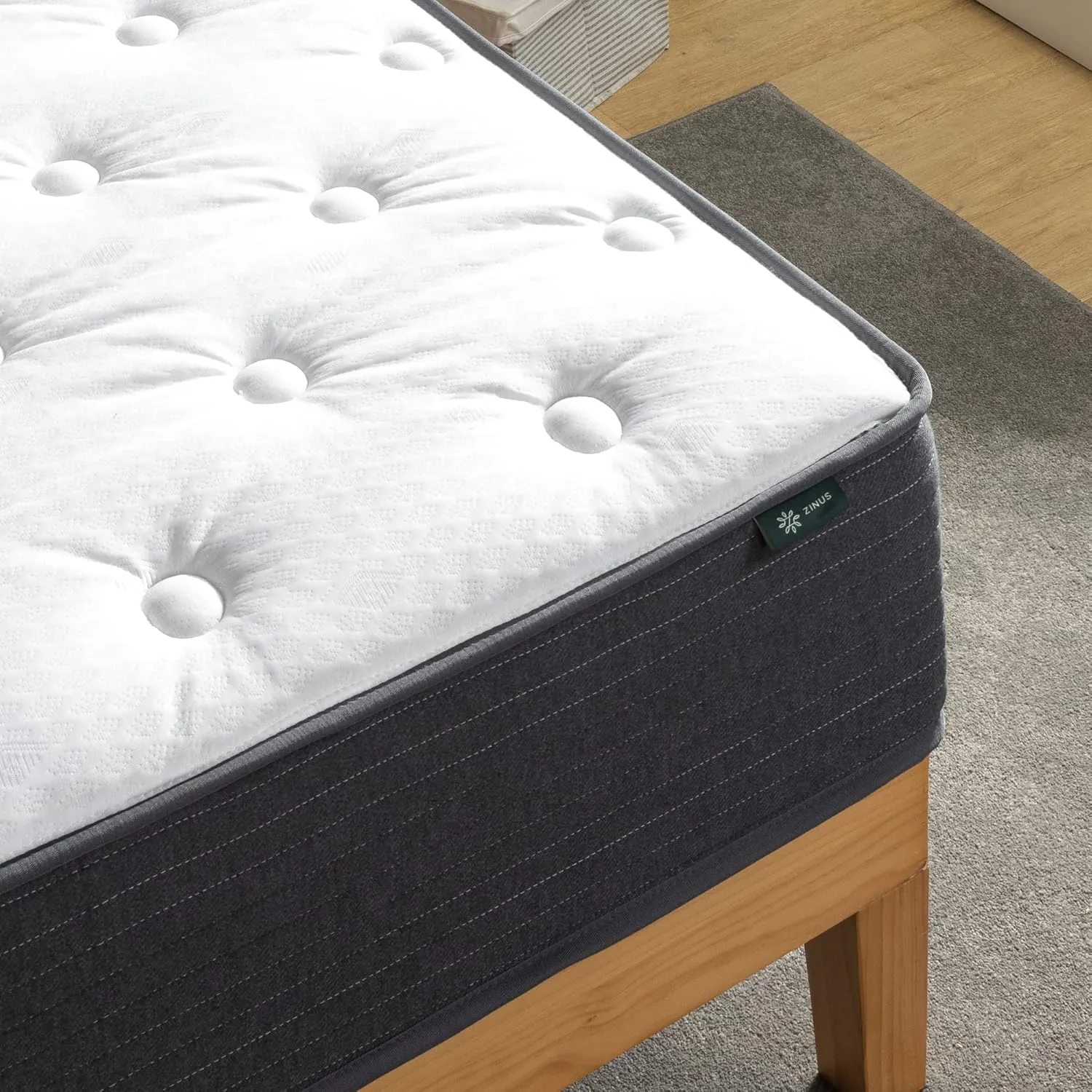 ZINUS 10 Inch Comfort Essential Pocket Spring Hybrid Mattress, Twin, Pressure Relieving Support, CertiPUR-US Certified, Mattress in A Box