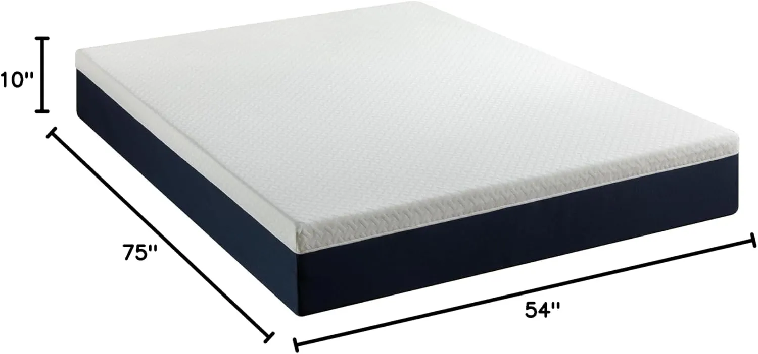 ZINUS 10 Inch Cooling Comfort Hybrid Mattress [New Version], Full, Fiberglass Free, Medium Firm Feel, Motion Isolation, Certified Safe Foams & Fabric, Mattress in A Box