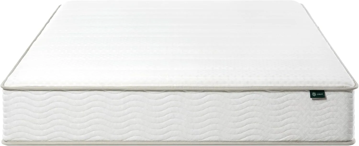 ZINUS 10 Inch Foam and Spring Hybrid Mattress [New Version], Full, Fiberglass Free, Medium Firmness, Durable Support, Certified Safe Foams & Fabric, Mattress in A Box