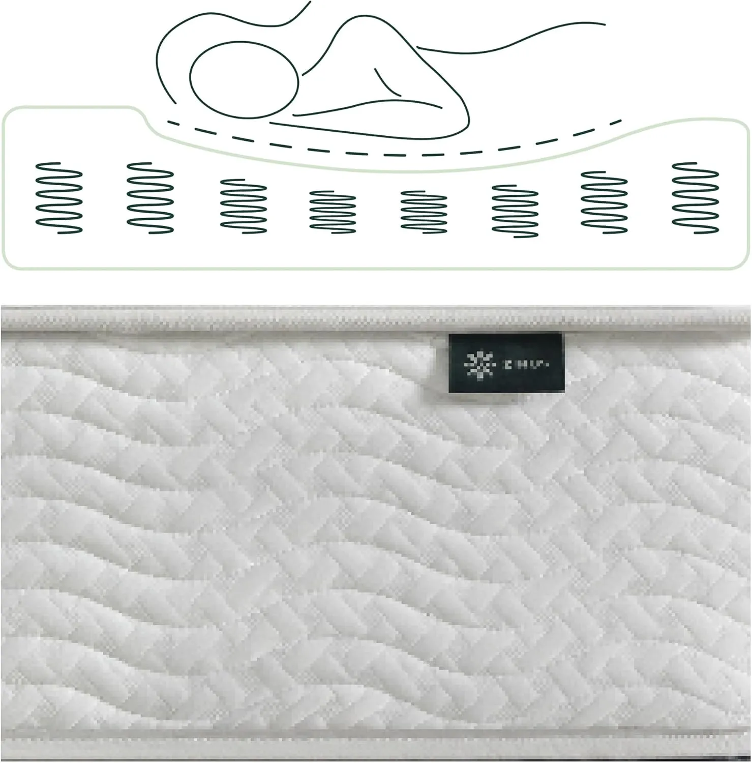 ZINUS 10 Inch Foam and Spring Hybrid Mattress [New Version], Full, Fiberglass Free, Medium Firmness, Durable Support, Certified Safe Foams & Fabric, Mattress in A Box