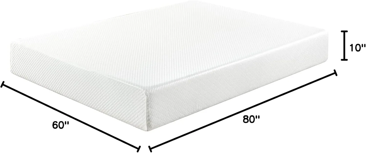 ZINUS 10 Inch Green Tea Arie Memory Foam Mattress, Queen, CertiPUR-US Certified, Mattress in A Box, Pressure Relieving, Made in USA