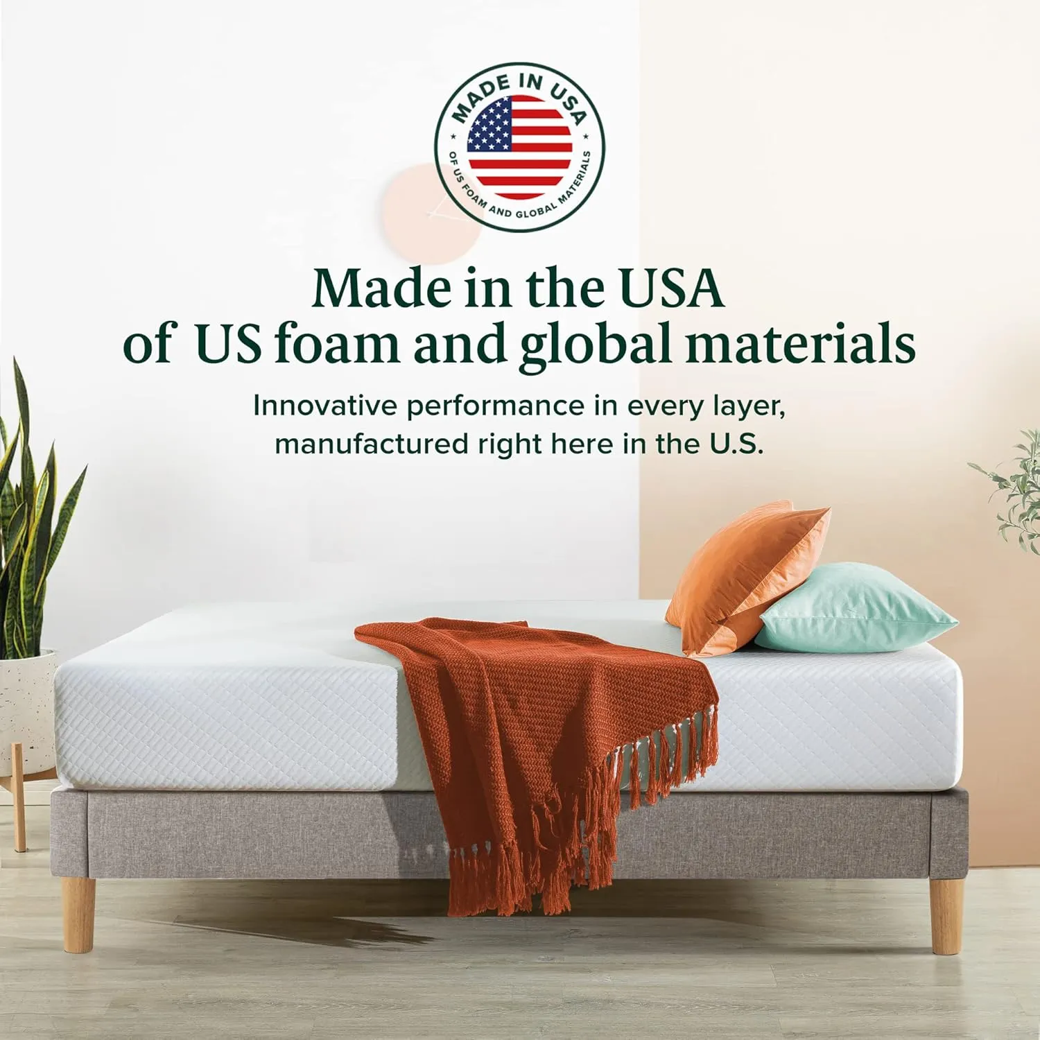 ZINUS 10 Inch Green Tea Arie Memory Foam Mattress, Queen, CertiPUR-US Certified, Mattress in A Box, Pressure Relieving, Made in USA