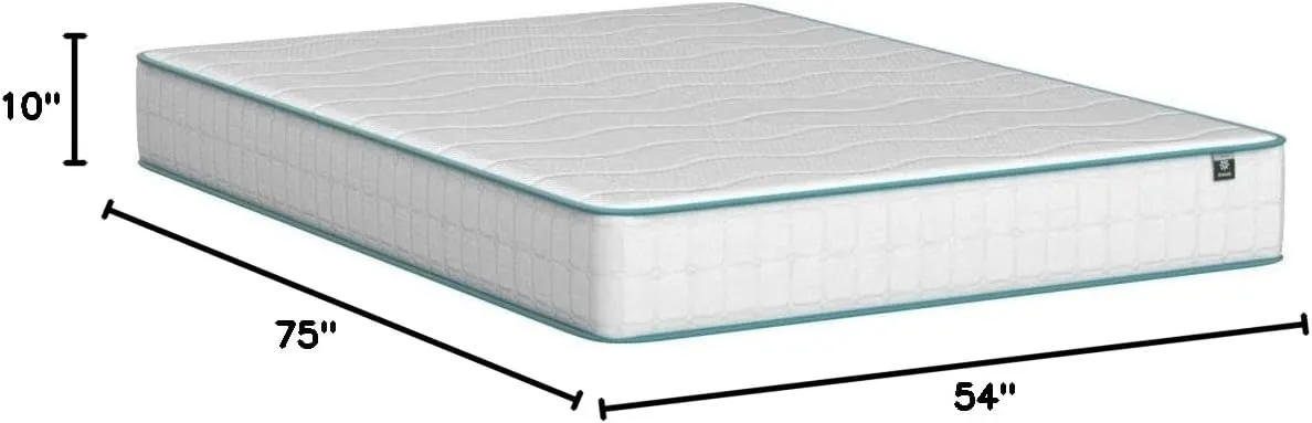 ZINUS 10 Inch Tight Top Spring Mattress, Full, Innerspring Mattress, CertiPUR-US Certified, Mattress in A Box