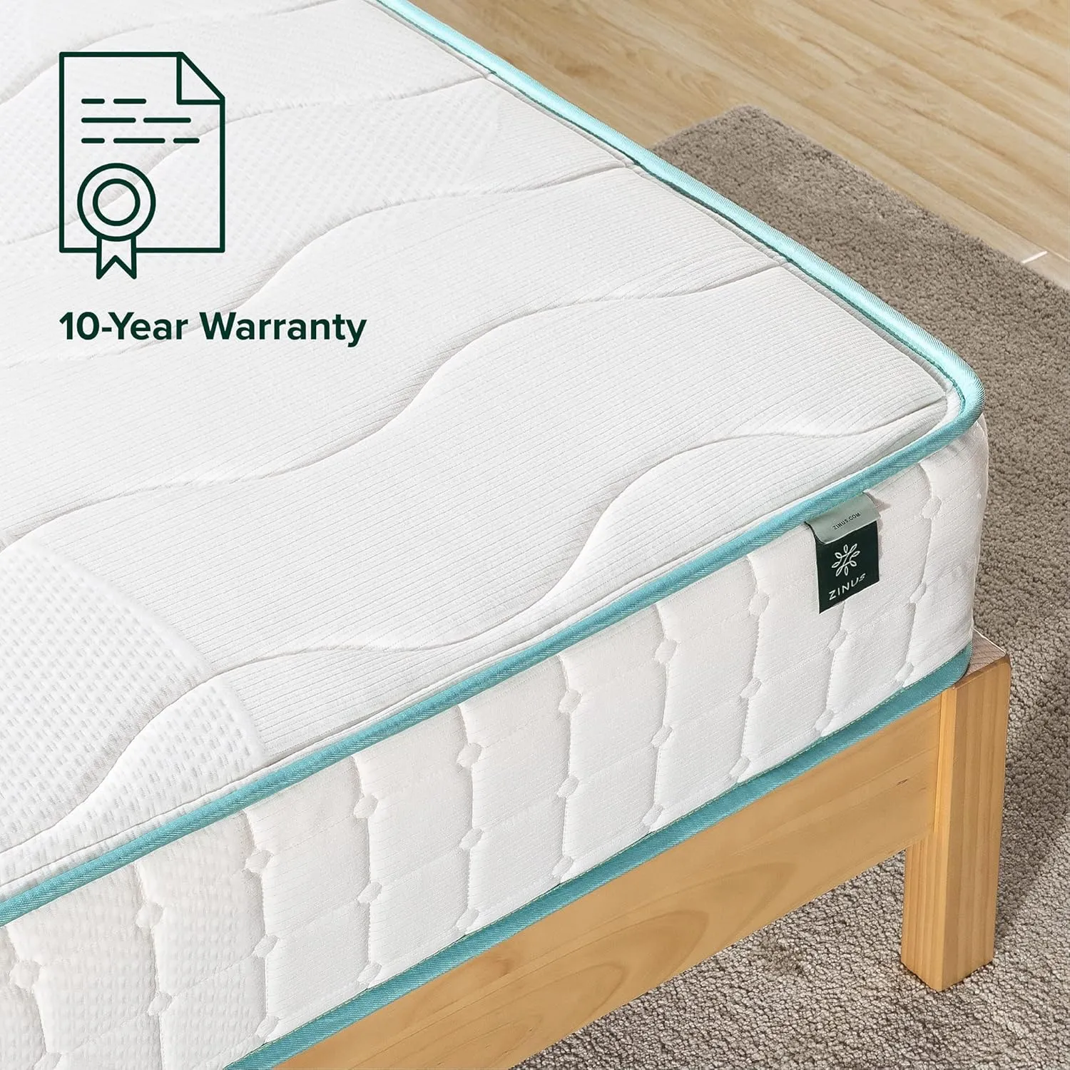 ZINUS 10 Inch Tight Top Spring Mattress, Full, Innerspring Mattress, CertiPUR-US Certified, Mattress in A Box