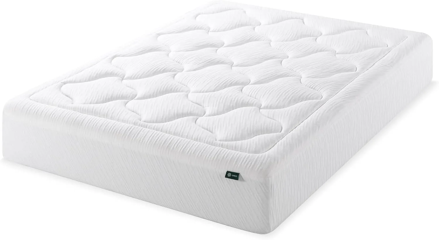ZINUS 12 Inch Cloud Memory Foam Mattress, Queen, Fiberglass Free, Pressure Relieving, Mattress in A Box, CertiPUR-US Certified, White