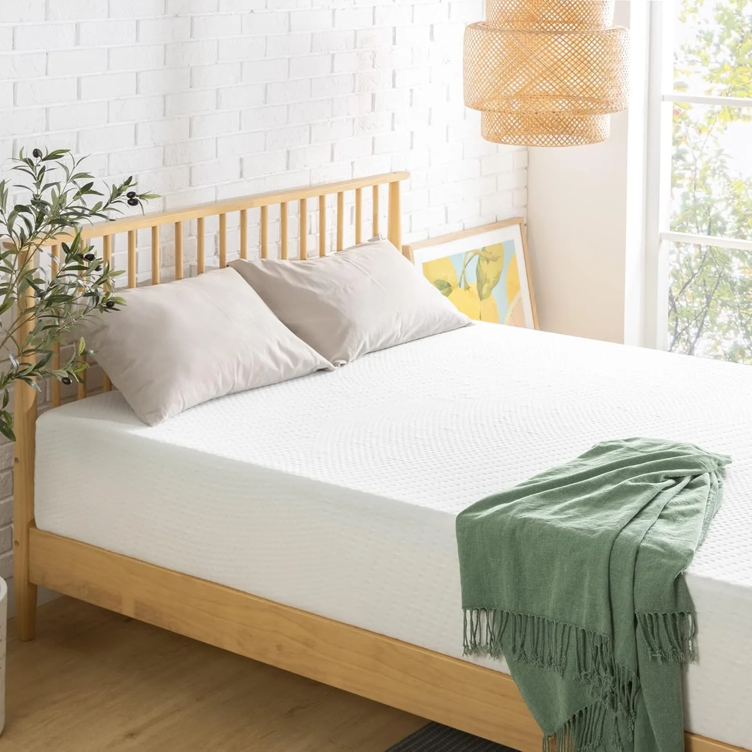 ZINUS 12 Inch Green Tea Essential Memory Foam Mattress, Queen, Mattress in A Box, Affordable Mattress, CertiPUR-US Certified
