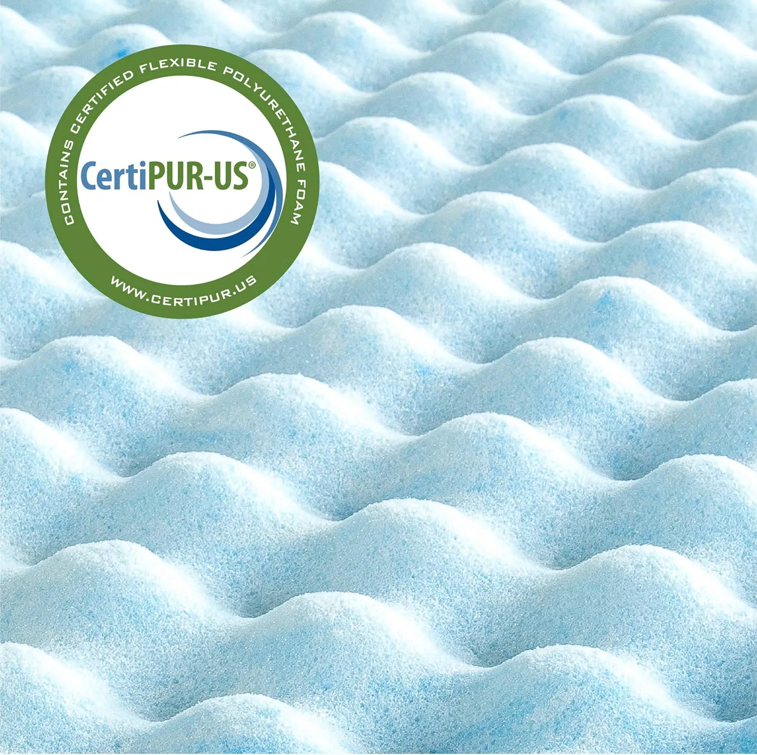 ZINUS 1.5/2/3/4-inch Swirl Gel Cooling Memory Foam Mattress Topper, Cooling Airflow Design, CertiPUR-US Certified (1.5 in, King) & 1.5/2/3/4-inch Swirl Gel Cooling Memory Foam Mattress Topper