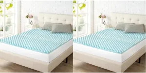 ZINUS 1.5/2/3/4-inch Swirl Gel Cooling Memory Foam Mattress Topper, Cooling Airflow Design, CertiPUR-US Certified (1.5 in, King) & 1.5/2/3/4-inch Swirl Gel Cooling Memory Foam Mattress Topper