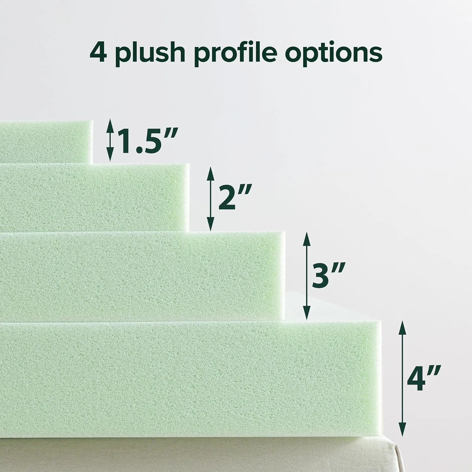 ZINUS 2 Inch Green Tea Memory Foam Mattress Topper, Smaller, More Convenient WonderBox Packaging, Pressure-Relieving Layers, CertiPUR-US Certified, Queen