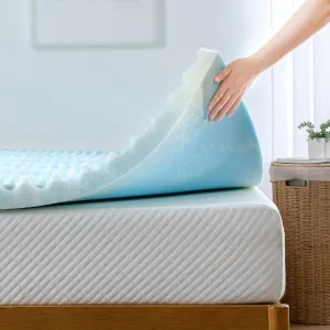 ZINUS 2 Inch Swirl Gel Cooling Memory Foam Mattress Topper, Smaller, More Convenient WonderBox Packaging, Cooling, Airflow Design, CertiPUR-US Certified, Queen
